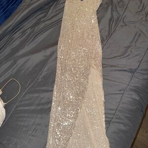 Mistyrose Sequin Party Dress
